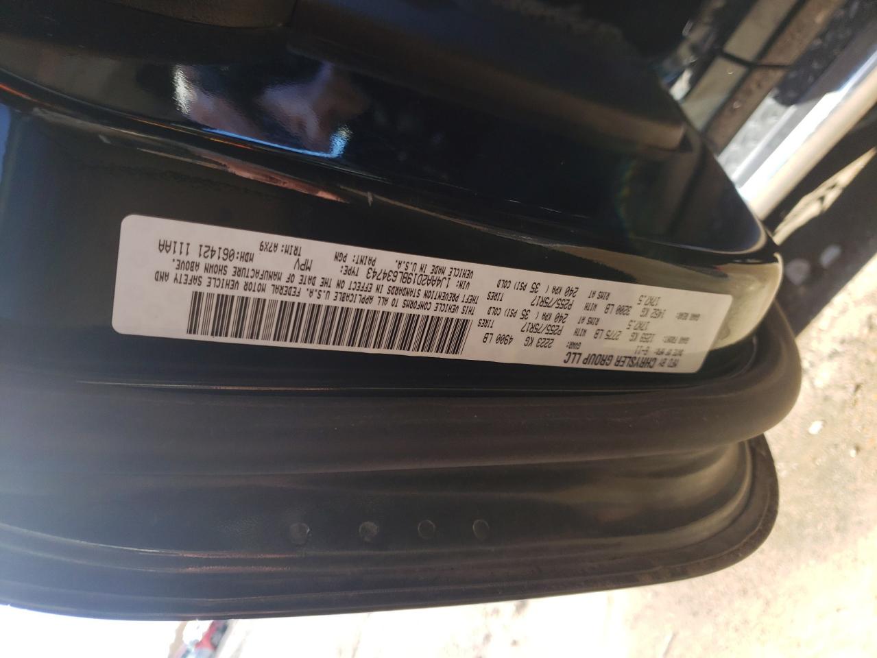 Photo 10 from auction – 2011 JEEP WRANGLER S with VIN 1J4AA2D19BL634743
