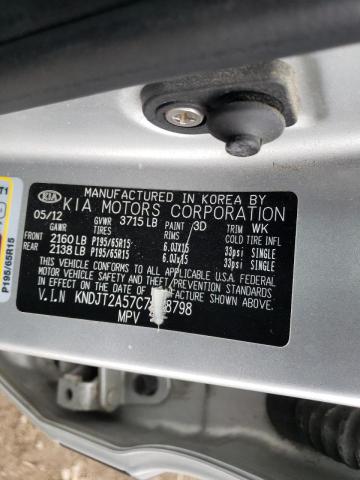 Photo 10 from auction – 2012 KIA SOUL with VIN KNDJT2A57C7478798