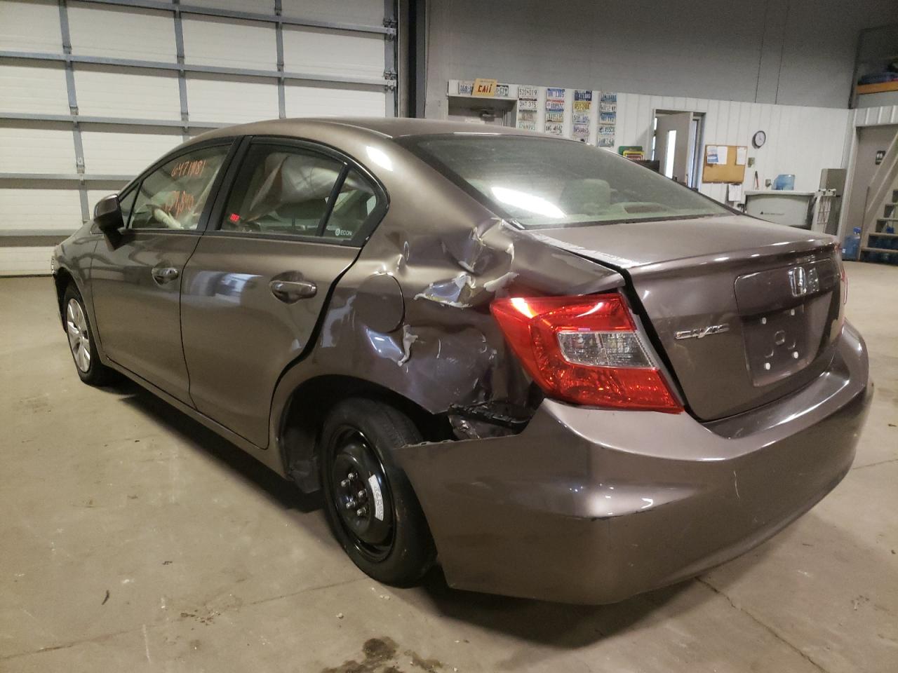 Photo 3 from auction – 2012 HONDA CIVIC LX with VIN 2HGFB2F58CH523576