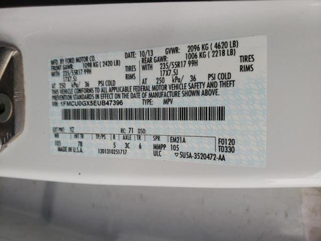Photo 10 from auction – 2014 FORD ESCAPE SE with VIN 1FMCU0GX5EUB47396