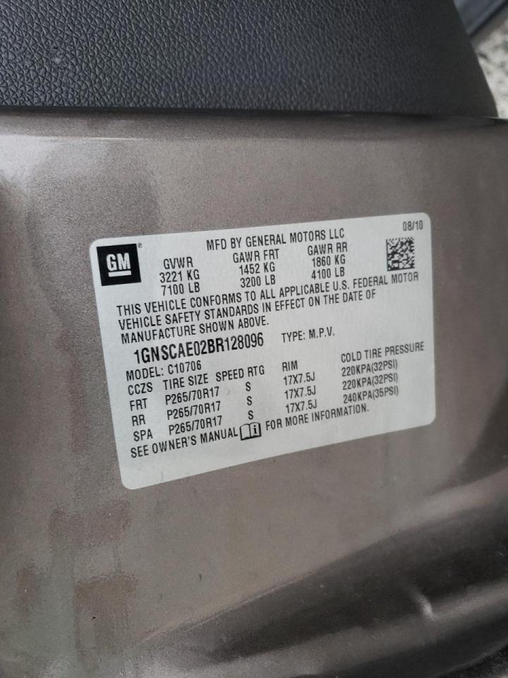 Photo 10 from auction – 2011 CHEVROLET TAHOE C150 with VIN 1GNSCAE02BR128096