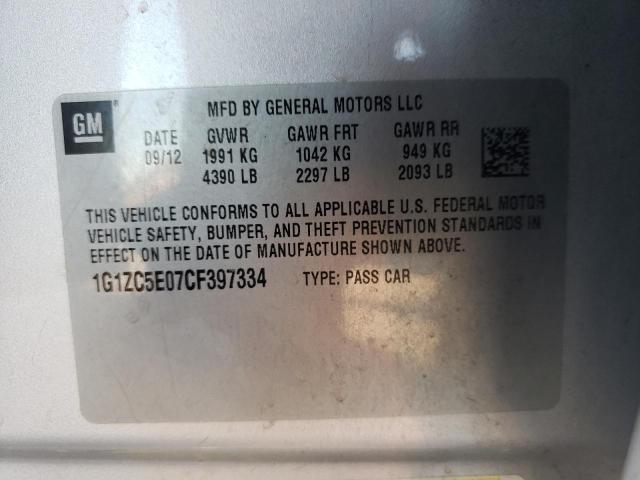 Photo 10 from auction – 2012 CHEVROLET MALIBU 1LT with VIN 1G1ZC5E07CF397334