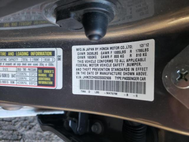 Photo 10 from auction – 2013 HONDA INSIGHT LX with VIN JHMZE2H55DS002906
