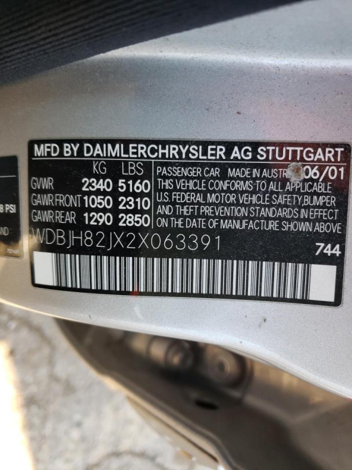 Photo 10 from auction – 2002 MERCEDES-BENZ E 320 4MAT with VIN WDBJH82JX2X063391