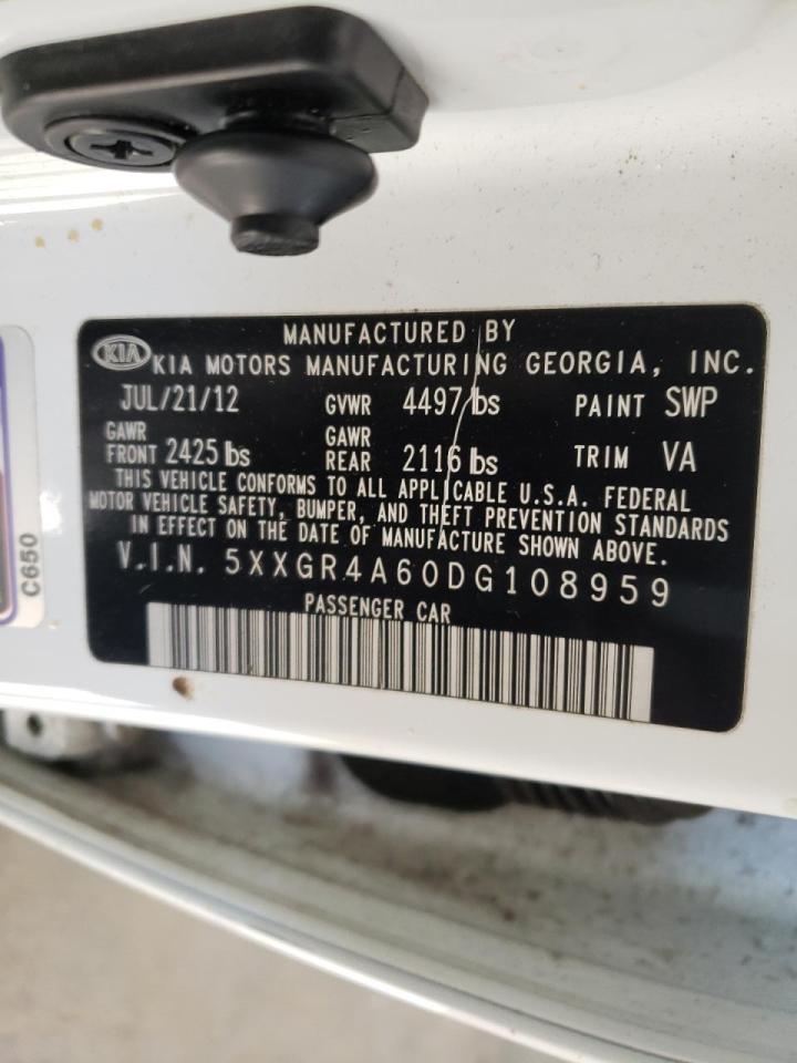 Photo 10 from auction – 2013 KIA OPTIMA SX with VIN 5XXGR4A60DG108959