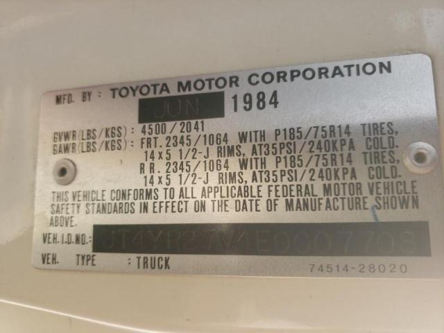 Photo 10 from auction – 1984 TOYOTA VAN WAGON with VIN JT4YR27V4E0007708