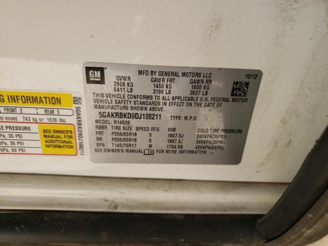 Photo 10 from auction – 2013 BUICK ENCLAVE with VIN 5GAKRBKD9DJ108211