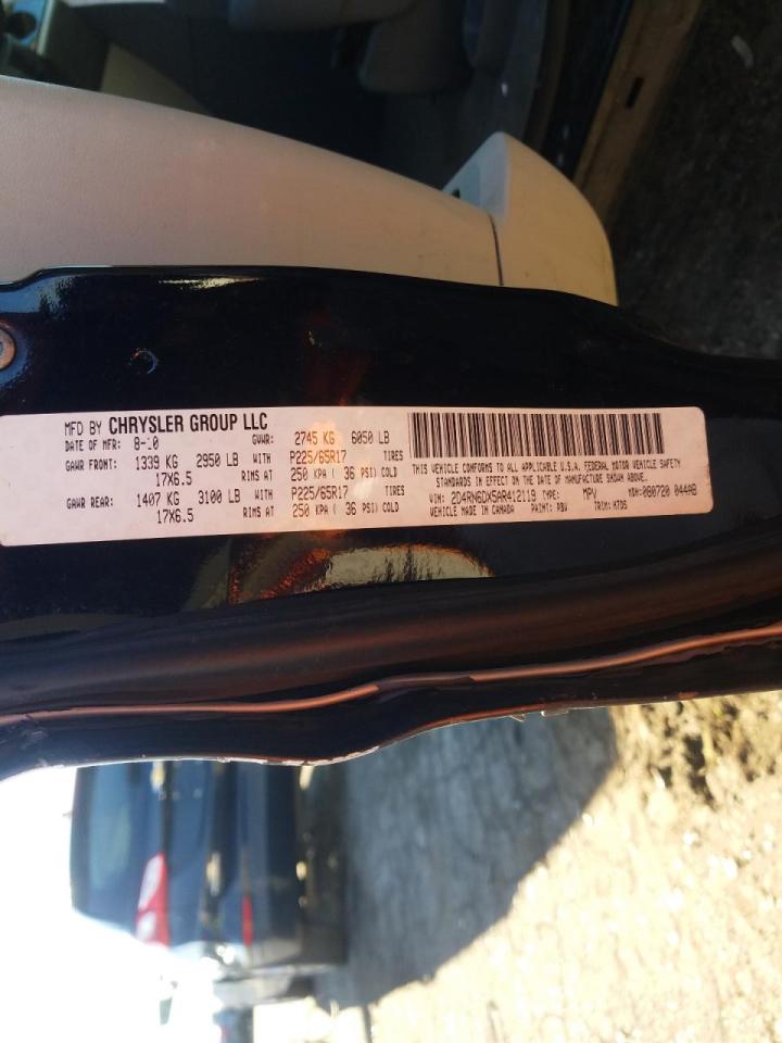Photo 10 from auction – 2010 DODGE GRAND CARA with VIN 2D4RN6DX5AR412119