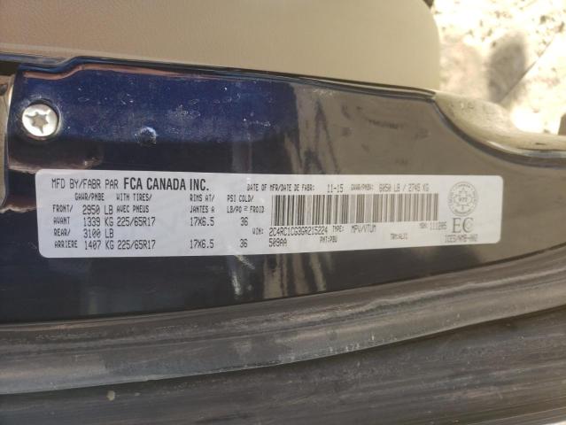 Photo 10 from auction – 2016 CHRYSLER TOWN & COU with VIN 2C4RC1CG3GR215224