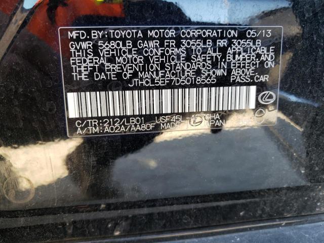 Photo 10 from auction – 2013 LEXUS LS with VIN JTHCL5EF7D5018565