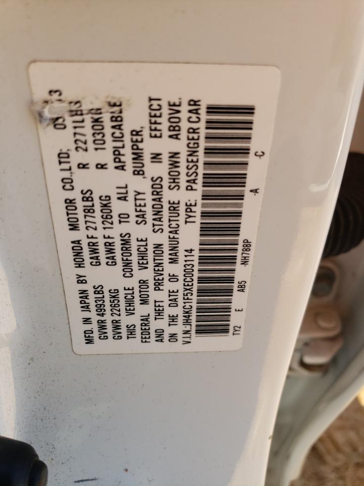 Photo 10 from auction – 2014 ACURA RLX TECH with VIN JH4KC1F5XEC003114