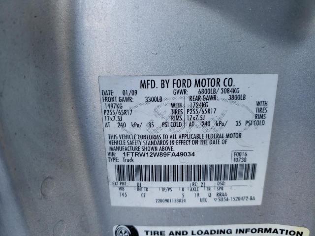 Photo 10 from auction – 2009 FORD F150 SUPER with VIN 1FTRW12W89FA49034