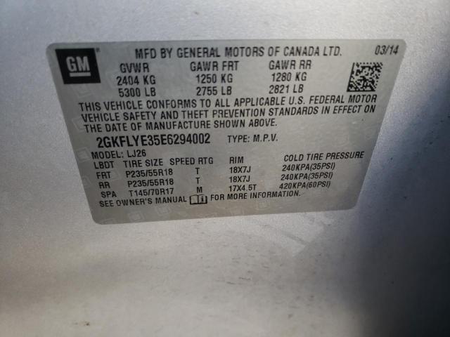 Photo 10 from auction – 2014 GMC TERRAIN SL with VIN 2GKFLYE35E6294002