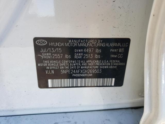 Photo 10 from auction – 2016 HYUNDAI SONATA SE with VIN 5NPE24AFXGH269503