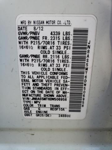 Photo 10 from auction – 2013 NISSAN ROGUE S with VIN JN8AS5MT6DW506956