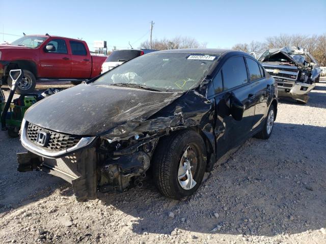 Photo 2 from auction – 2014 HONDA CIVIC LX with VIN 19XFB2F5XEE020919