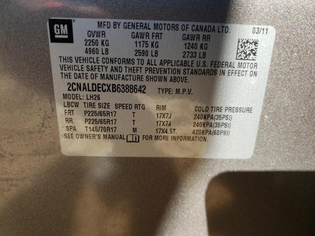 Photo 10 from auction – 2011 CHEVROLET EQUINOX LT with VIN 2CNALDECXB6388642