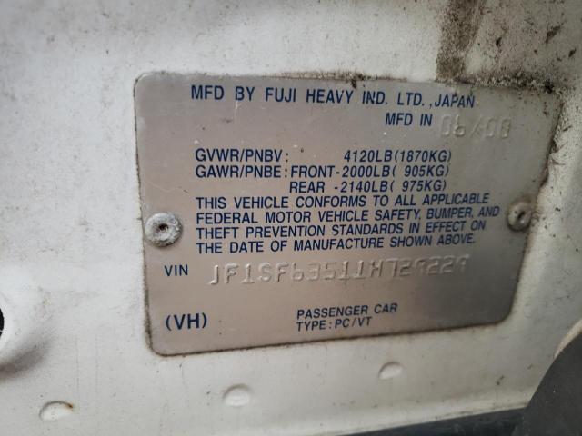 Photo 10 from auction – 2001 SUBARU FORESTER L with VIN JF1SF63511H729229