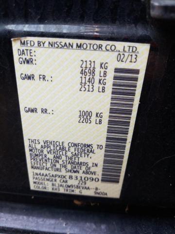 Photo 10 from auction – 2013 NISSAN MAXIMA S with VIN 1N4AA5APXDC831090