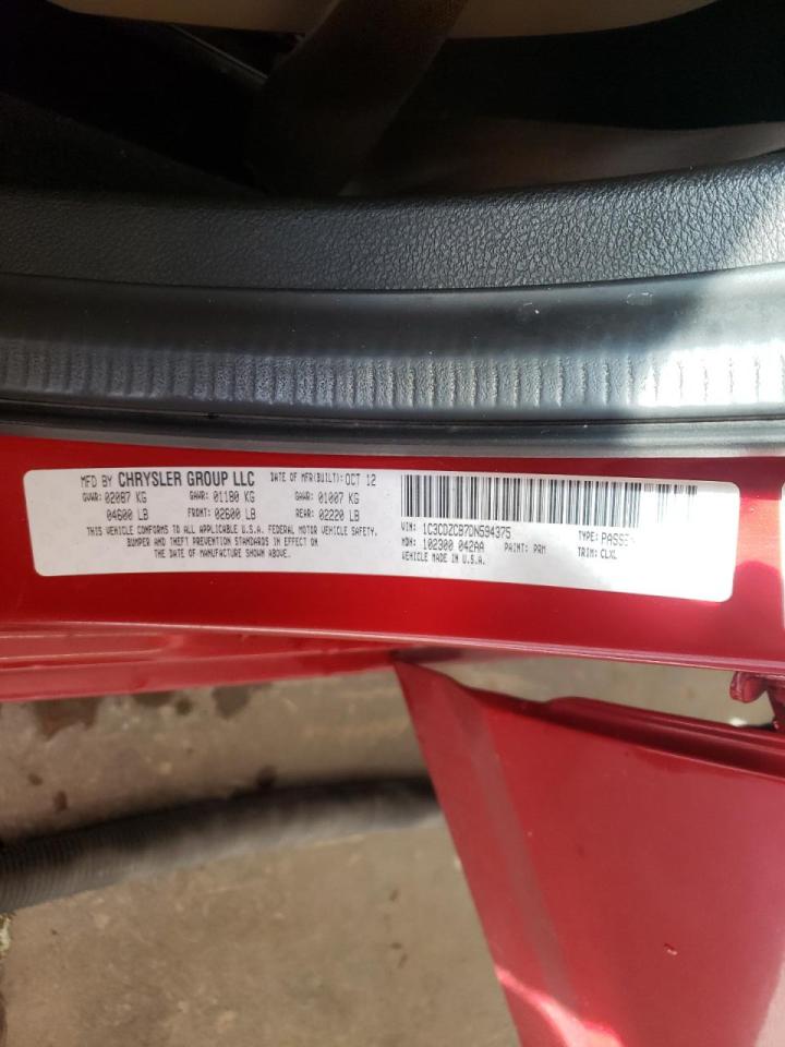 Photo 10 from auction – 2013 DODGE AVENGER SX with VIN 1C3CDZCB7DN594375