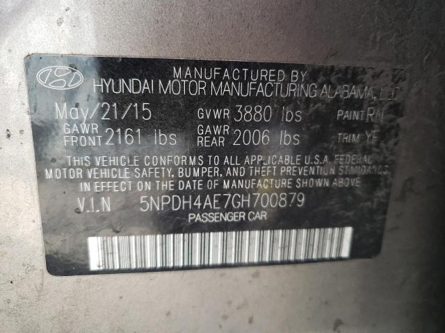 Photo 10 from auction – 2016 HYUNDAI ELANTRA SE with VIN 5NPDH4AE7GH700879