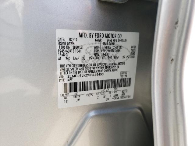 Photo 10 from auction – 2012 LINCOLN MKX with VIN 2LMDJ6JK2CBL19453