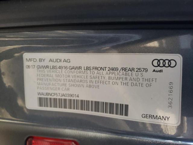 Photo 10 from auction – 2018 AUDI A5 PREMIUM with VIN WAUBNCF57JA039014