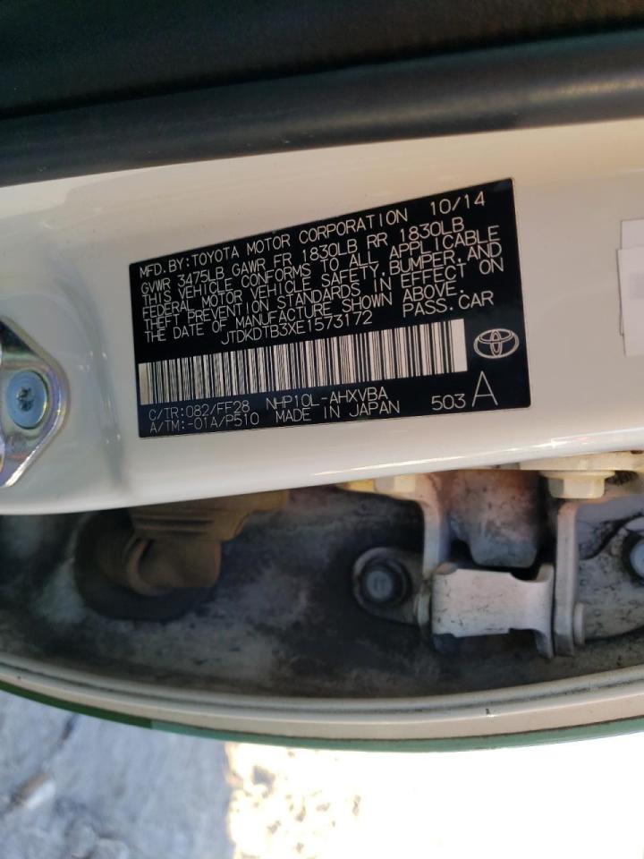 Photo 10 from auction – 2014 TOYOTA PRIUS C with VIN JTDKDTB3XE1573172