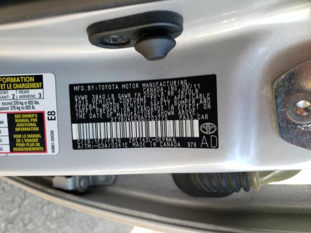 Photo 10 from auction – 2011 TOYOTA COROLLA BA with VIN 2T1BU4EE9BC703775