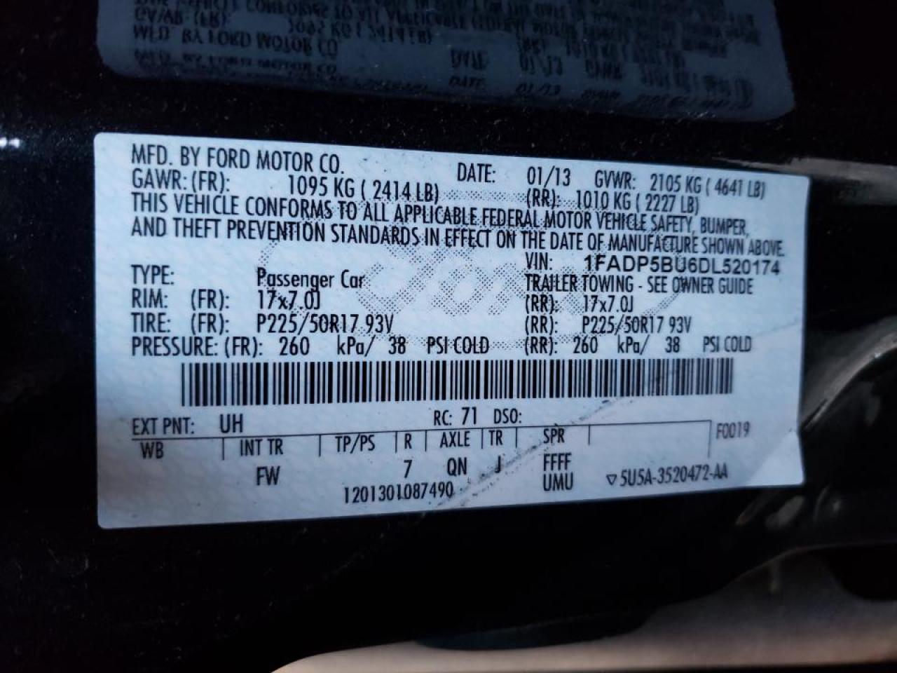 Photo 10 from auction – 2013 FORD C-MAX SEL with VIN 1FADP5BU6DL520174