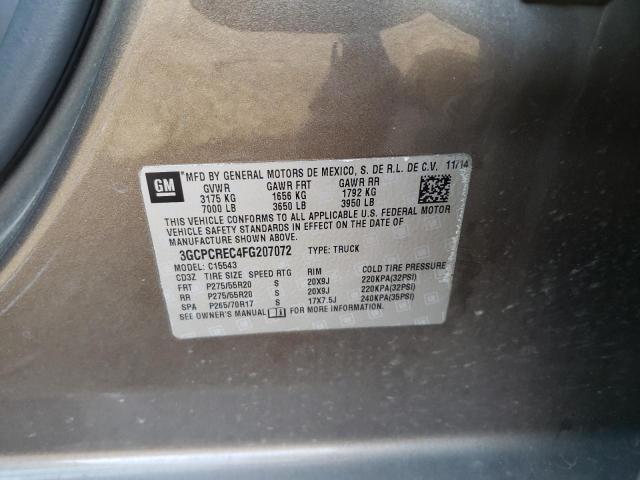 Photo 10 from auction – 2015 CHEVROLET SILVERADO with VIN 3GCPCREC4FG207072