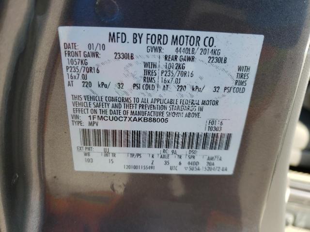 Photo 10 from auction – 2010 FORD ESCAPE XLS with VIN 1FMCU0C7XAKB88005