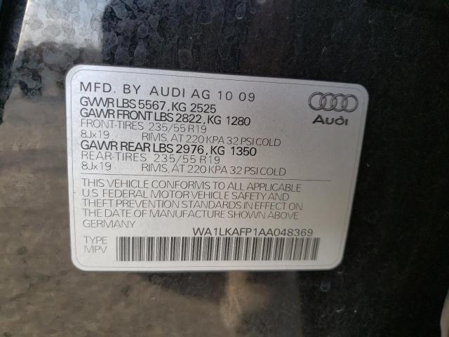 Photo 10 from auction – 2010 AUDI Q5 PREMIUM with VIN WA1LKAFP1AA048369