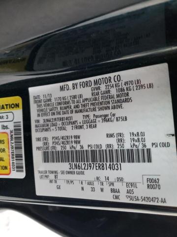 Photo 10 from auction – 2014 LINCOLN MKZ with VIN 3LN6L2J97ER814031