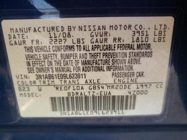 Photo 10 from auction – 2009 NISSAN SENTRA 2.0 with VIN 3N1AB61E09L623911