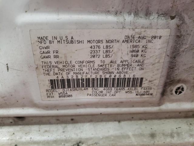 Photo 10 from auction – 2011 MITSUBISHI GALANT FE with VIN 4A32B2FF2BE006816