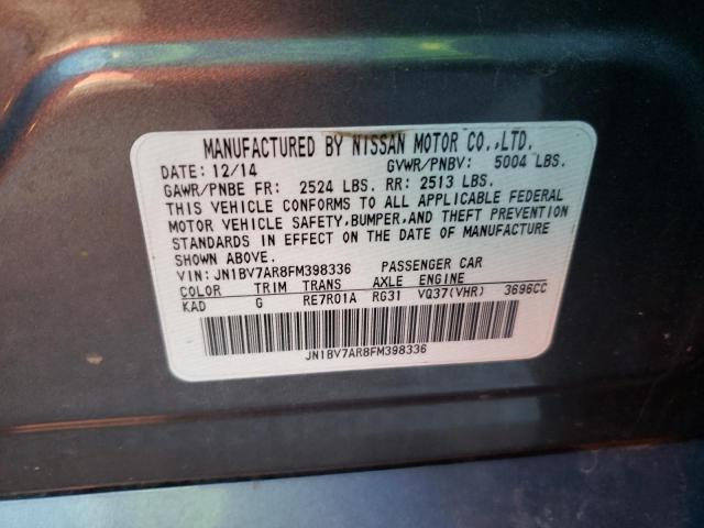 Photo 10 from auction – 2015 INFINITI Q50 BASE with VIN JN1BV7AR8FM398336