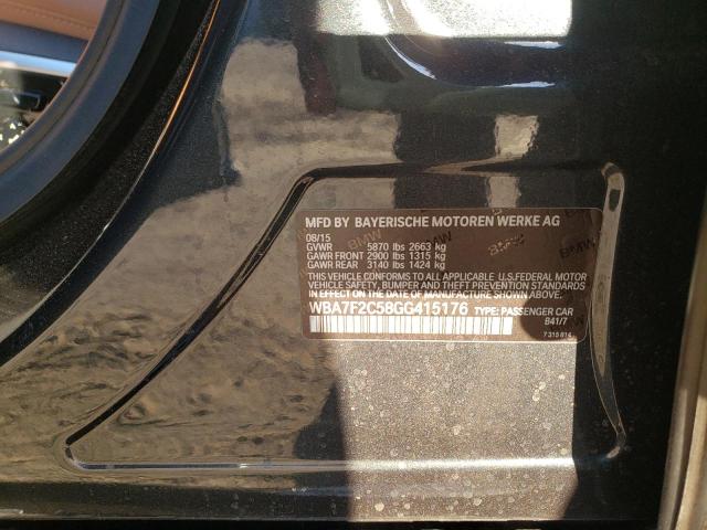 Photo 10 from auction – 2016 BMW 750 XI with VIN WBA7F2C58GG415176