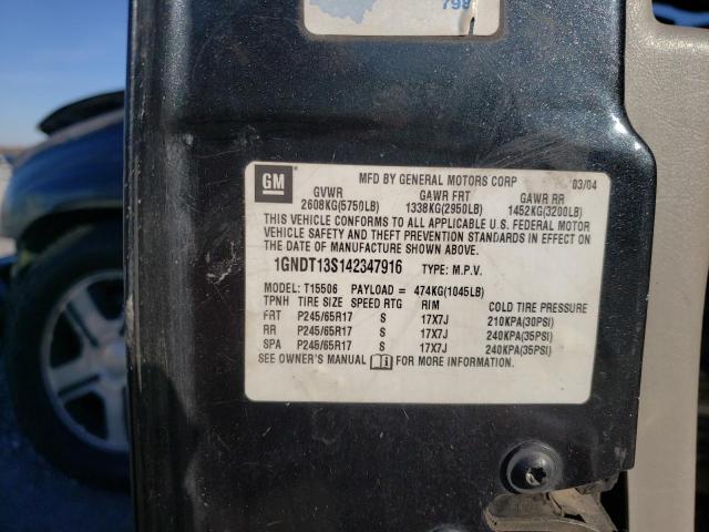 Photo 10 from auction – 2004 CHEVROLET TRAILBLAZE with VIN 1GNDT13S142347916