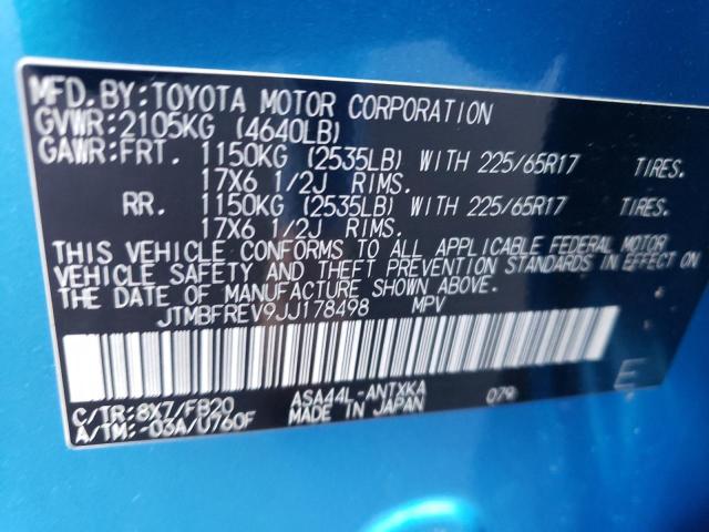 Photo 10 from auction – 2018 TOYOTA RAV4 LE with VIN JTMBFREV9JJ178498