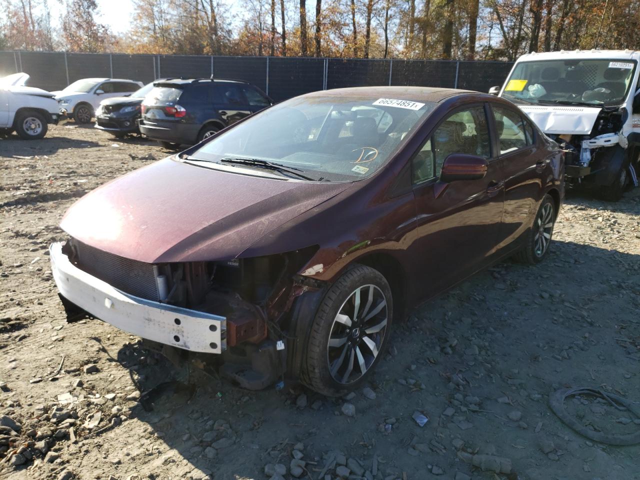 Photo 2 from auction – 2014 HONDA CIVIC EXL with VIN 19XFB2F92EE226142