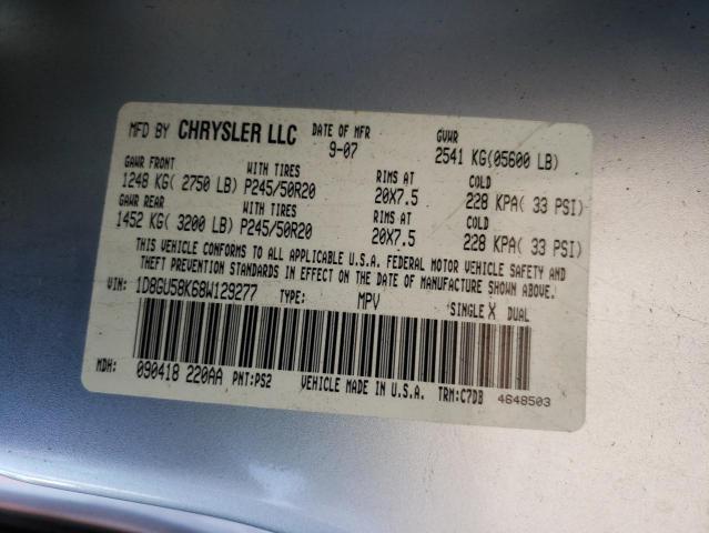 Photo 10 from auction – 2008 DODGE NITRO SLT with VIN 1D8GU58K68W129277