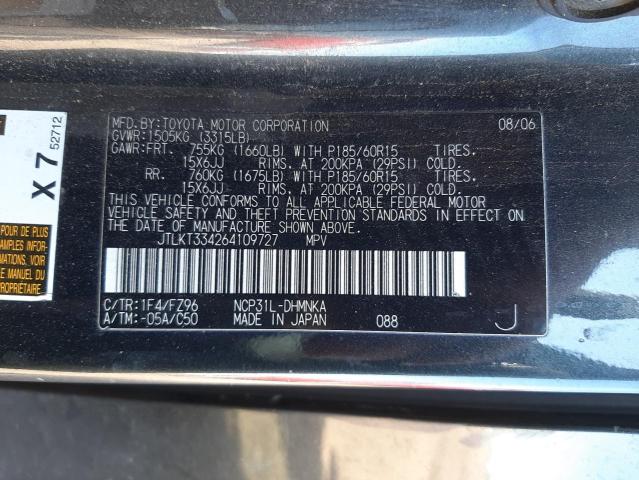 Photo 10 from auction – 2006 TOYOTA SCION XB with VIN JTLKT334264109727