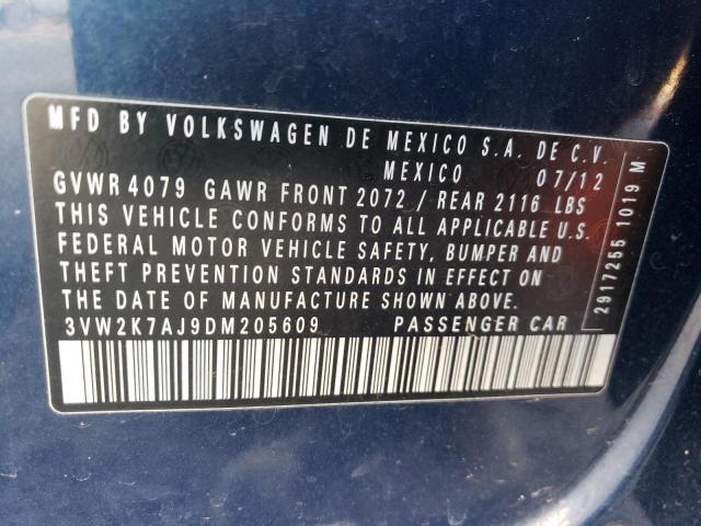 Photo 10 from auction – 2013 VOLKSWAGEN JETTA BASE with VIN 3VW2K7AJ9DM205609