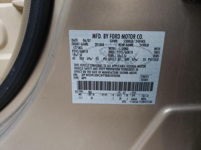 Photo 10 from auction – 2007 FORD EDGE SEL P with VIN 2FMDK39C97BB35556