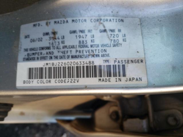 Photo 10 from auction – 2002 MAZDA PROTEGE DX with VIN JM1BJ226020633488