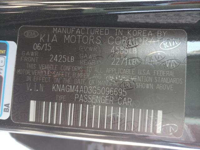 Zdjęcie 10 z aukcji – 2016 KIA OPTIMA HYB z VIN KNAGM4AD3G5096695