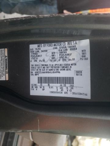Photo 10 from auction – 2004 MERCURY MOUNTAINEE with VIN 4M2ZU66W84UJ04996