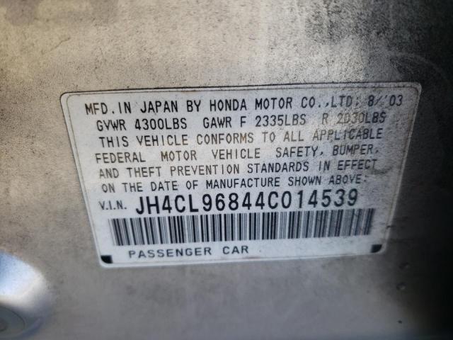 Photo 10 from auction – 2004 ACURA TSX with VIN JH4CL96844C014539