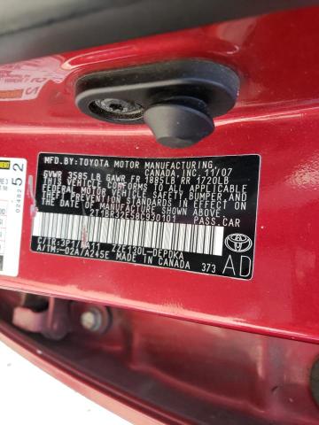 Photo 10 from auction – 2008 TOYOTA COROLLA CE with VIN 2T1BR32E58C930101